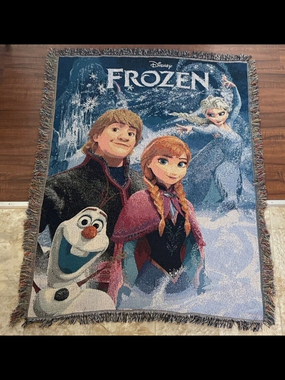 Disney Frozen Tapestry Throw Blanket – “A Frozen Day” – 48” x 60”